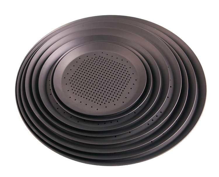 Wholesale Multiple Sizes Non Stick Round Aluminum Pizza Pan Baking Tray Dessert Tart Pie Baking Pan