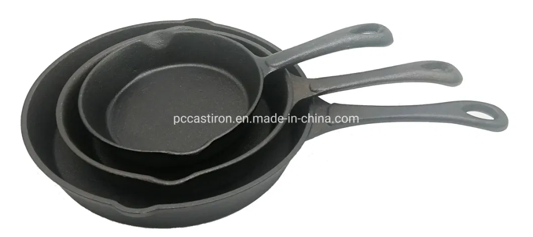 6 ′′ 8′′ 10′′ 12′′preseasoned Cast Iron Skillet Fry Pan Factory China
