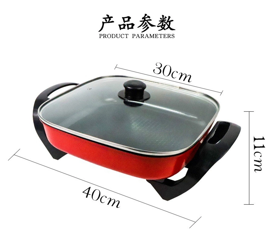 Electric Hot Pot Grill Pan Multi Cooker Multifunction Multi-Functional Grill Pan Multi Function Grill Pan Hot Pan Non-Stick Grill Pan Nonstick Electric Pan