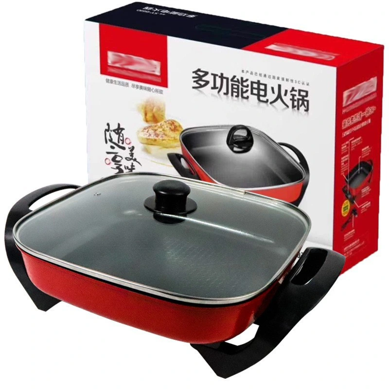 Electric Hot Pot Grill Pan Multi Cooker Multifunction Multi-Functional Grill Pan Multi Function Grill Pan Hot Pan Non-Stick Grill Pan Nonstick Electric Pan